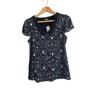 Star Wars Her Universe R2D2 Ruffle Top black short sleeve lightweight porg XS